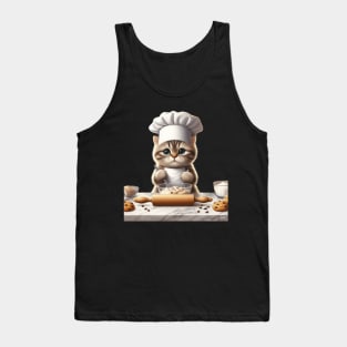 Feline Baker Extraordinaire: Crafting Delicious Biscuits with Love Tank Top